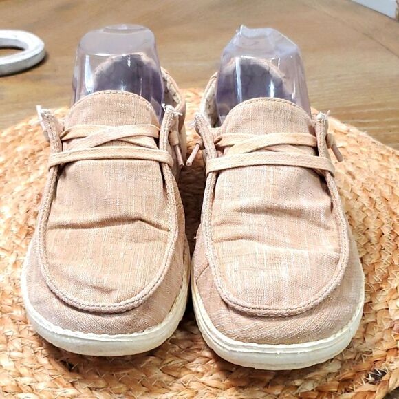 Hey Dude Sparkling Rose Gold  Shoes, Size 6W/7Y - Picture 3 of 9